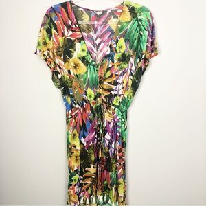 MILLY | CABANA Tropical Print Swimsuit Coverup Drawstring Women’s Size Small (P)